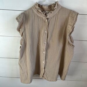 H&M Ruffled Button-Front Women's Top